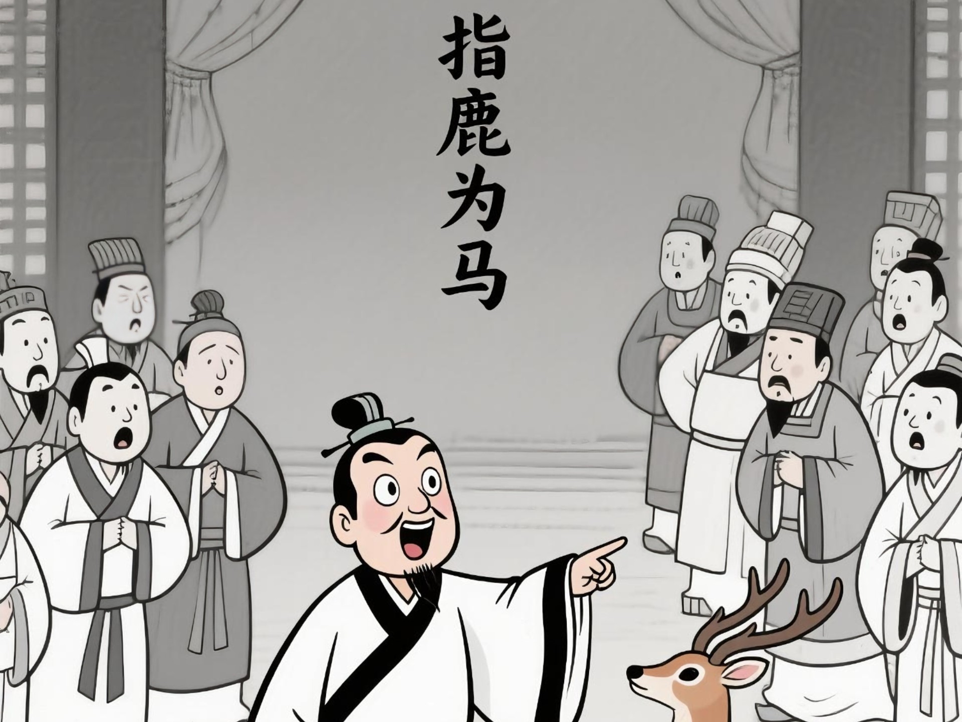 指鹿为马(赵高当众pua文武百官)