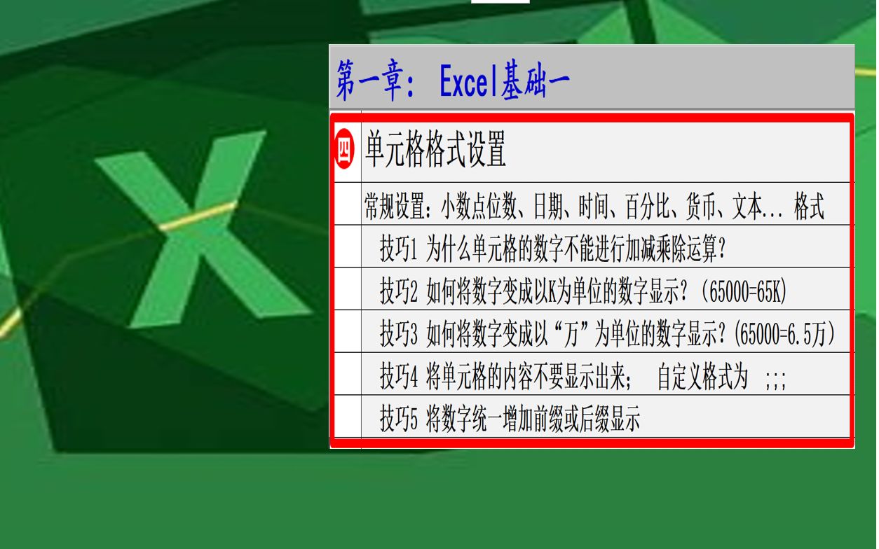 第4讲 Excel基础:单元格格式设置之数字显示哔哩哔哩bilibili