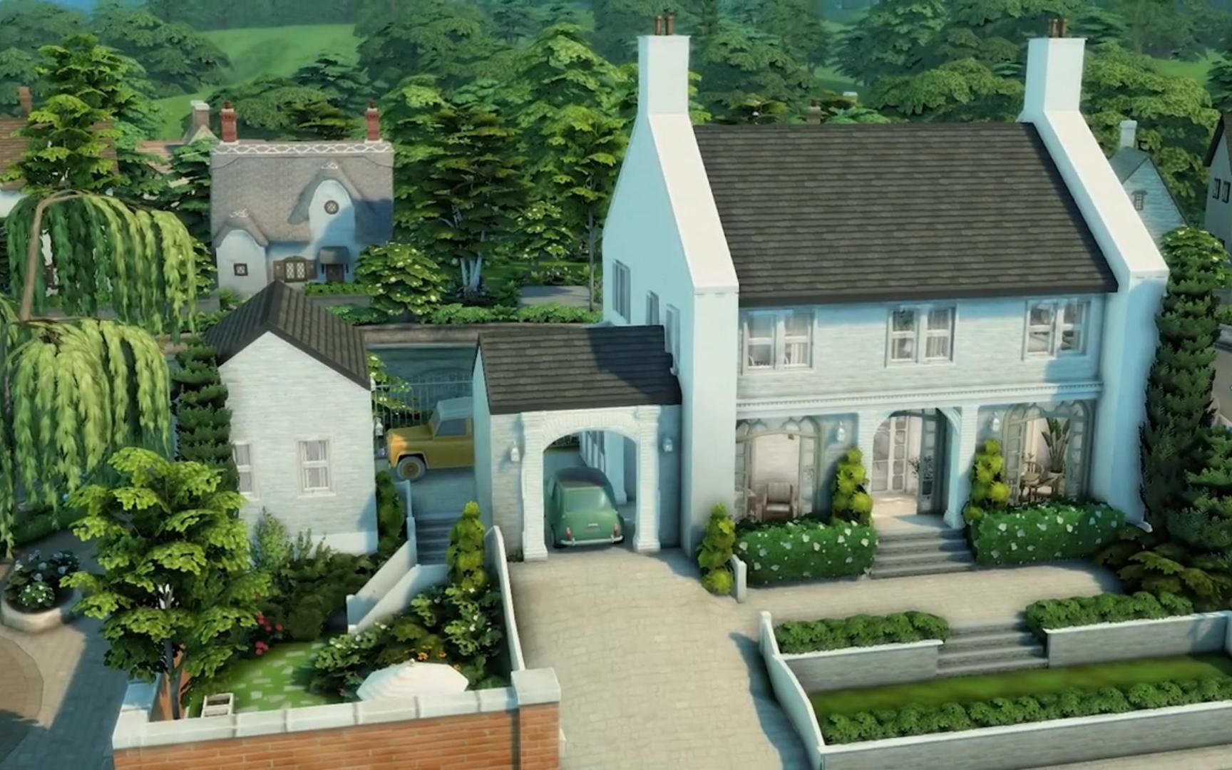 今日房屋分享梯田花园别墅模拟人生4房屋展示分享