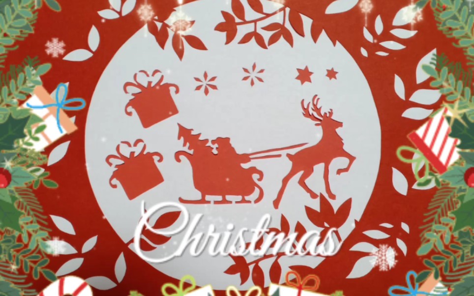 【刻纸欣赏】圣诞节套色刻纸