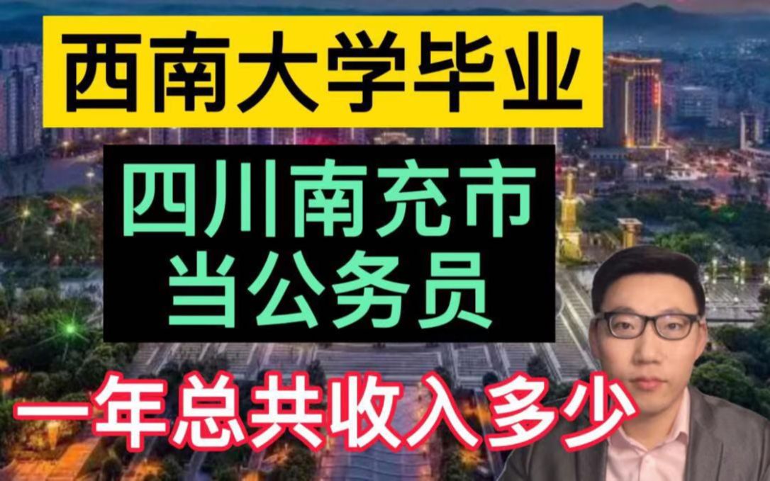 西南大学毕业,在四川南充市当一名公务员,晒出工资单和年收入!哔哩哔哩bilibili