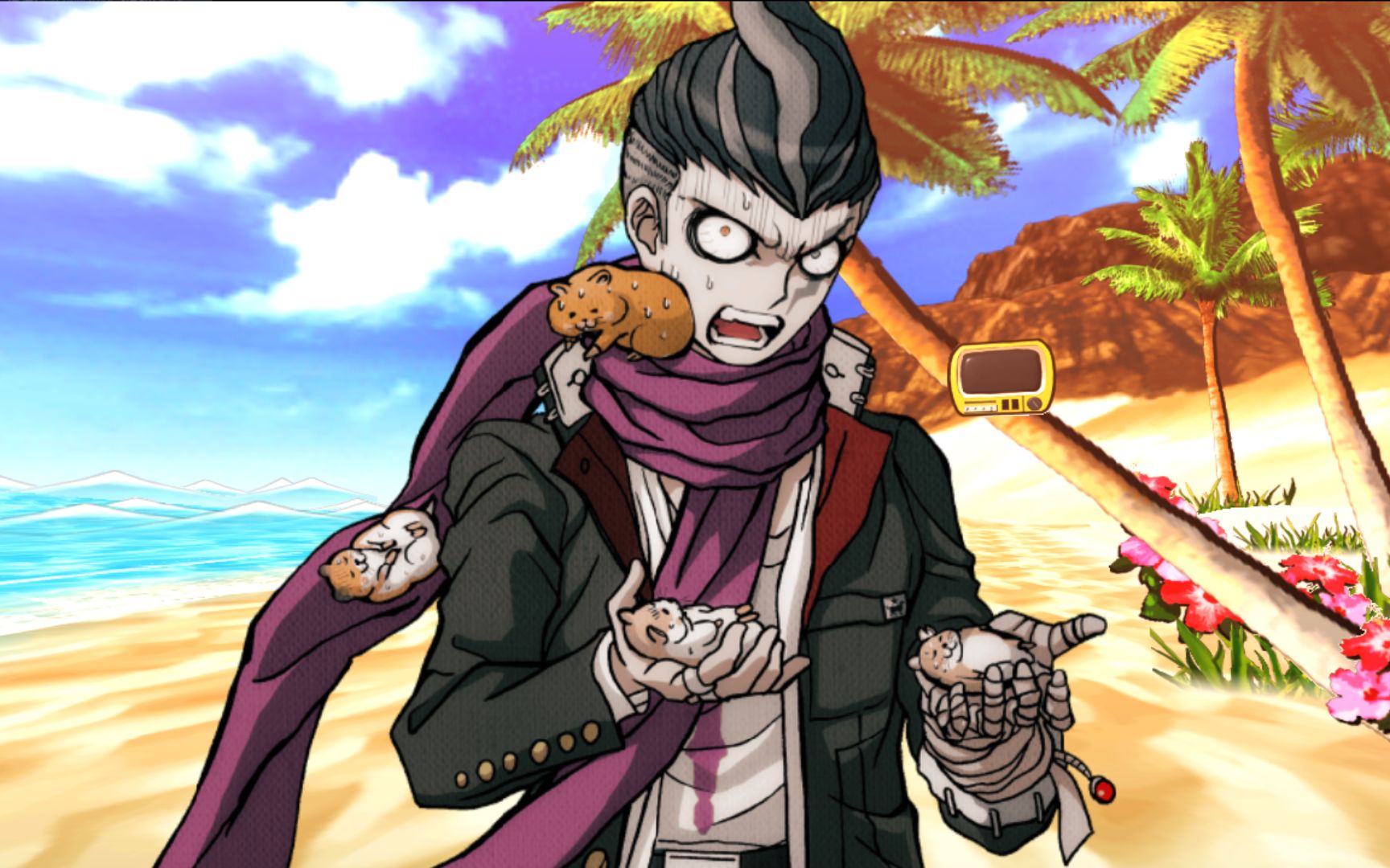 弹丸论破2爱岛模式田中眼蛇梦好感度对话收录外出券攻略沙滩篇