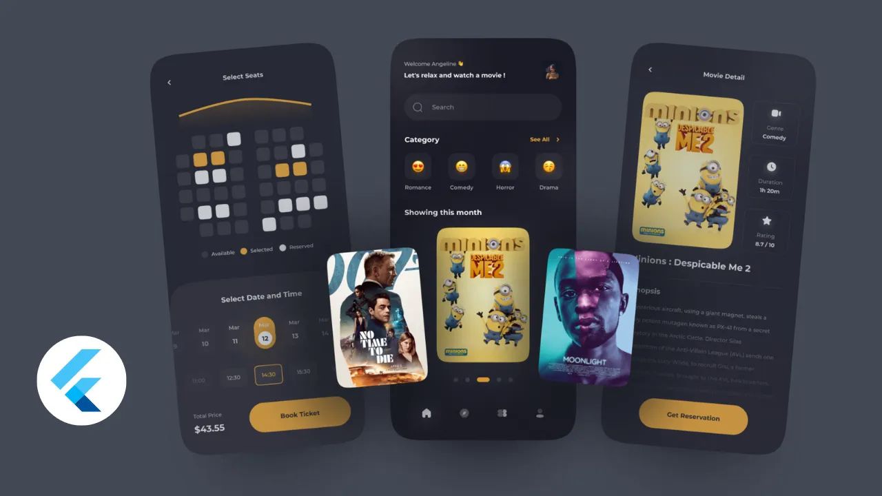 Flutter  Flutter电影票预订应用UI实战 | 手把手教你构建电影App界面哔哩哔哩bilibili