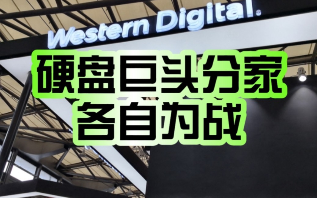 一分为二 各过各的!西部数据拆分机械、固态硬盘:已取得关键进展!哔哩哔哩bilibili