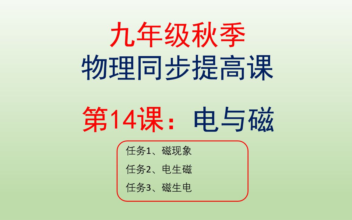 [图]【九年级物理】秋14【电与磁】