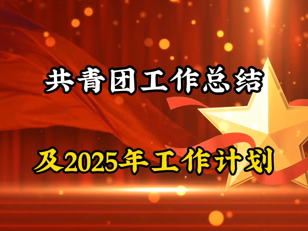 2024年度共青团工作总结及2025年工作计划哔哩哔哩bilibili