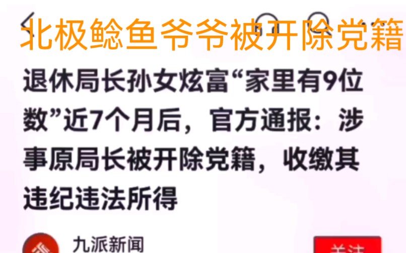 北极鲶鱼爷爷钟庚赐,这位76岁的退休干部,开除党籍了哔哩哔哩bilibili