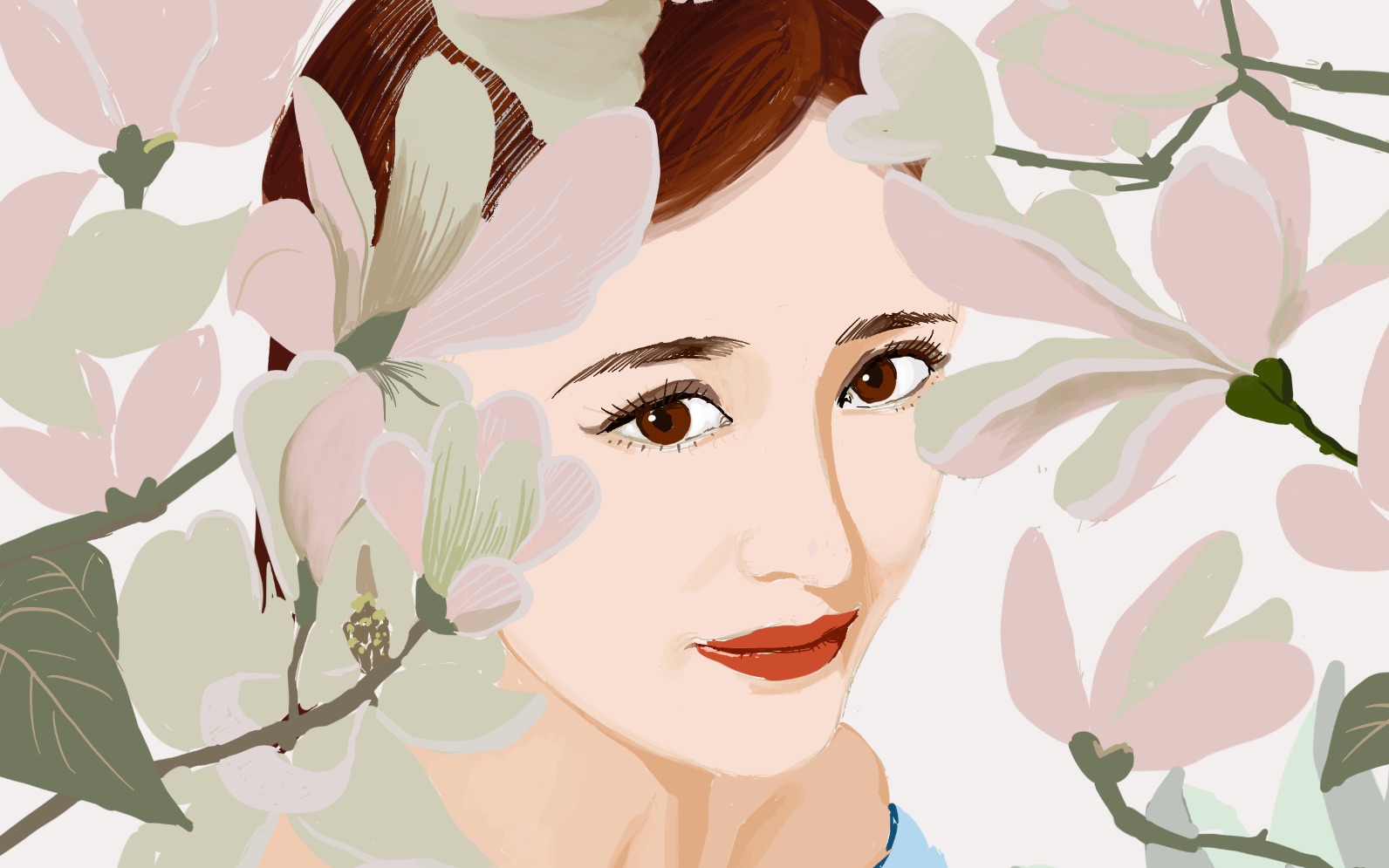 新版ipadpro手绘杨幂插画