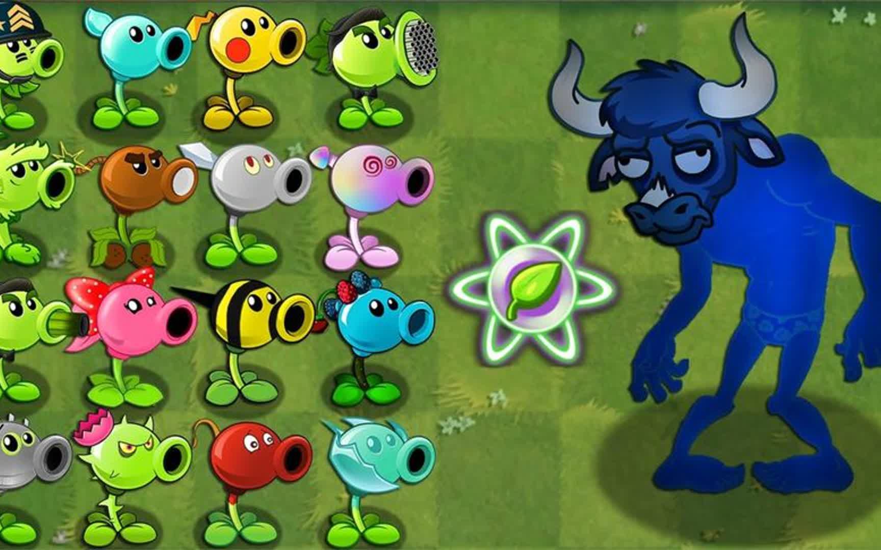 植物大战僵尸2:豌豆家族四大王者集结挑战恐龙僵博,能秒杀吗