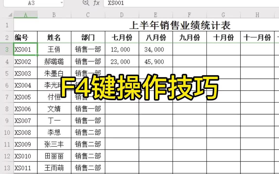 office办公技巧:F4键操作技巧哔哩哔哩bilibili