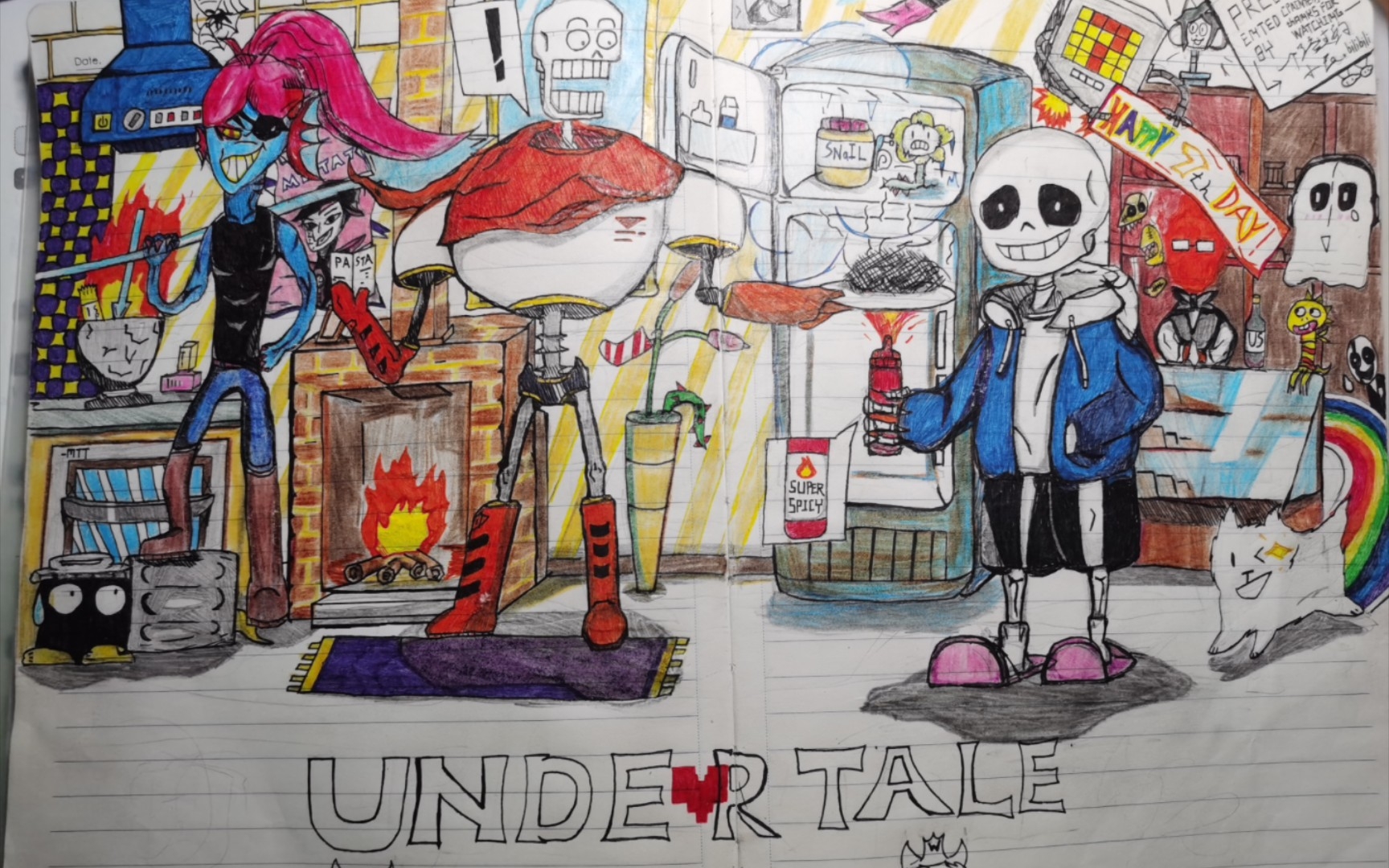 看嗎?一個畫渣的undertale7週年作品