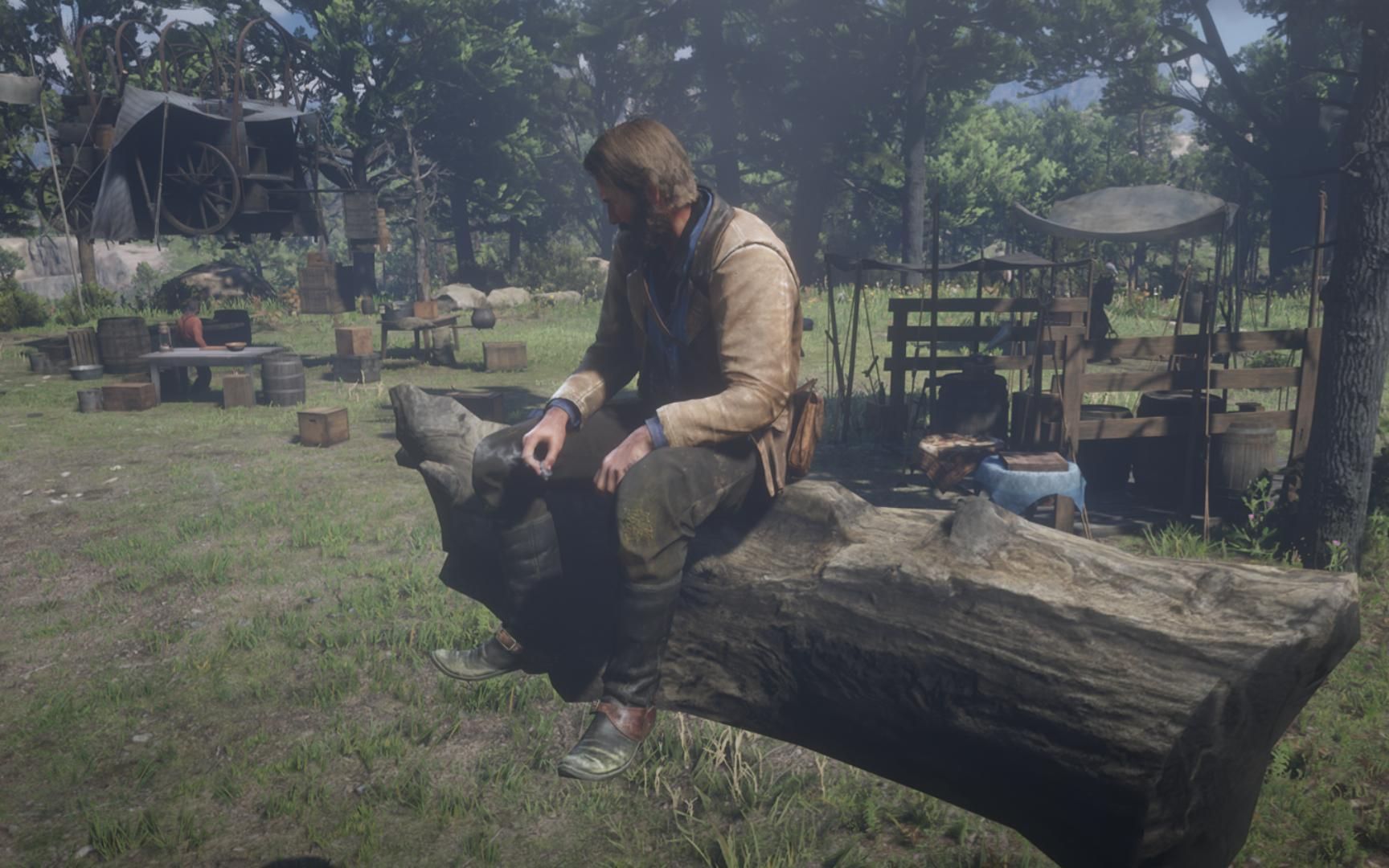 【荒野大镖客2】亚瑟在马掌望台平凡的一天