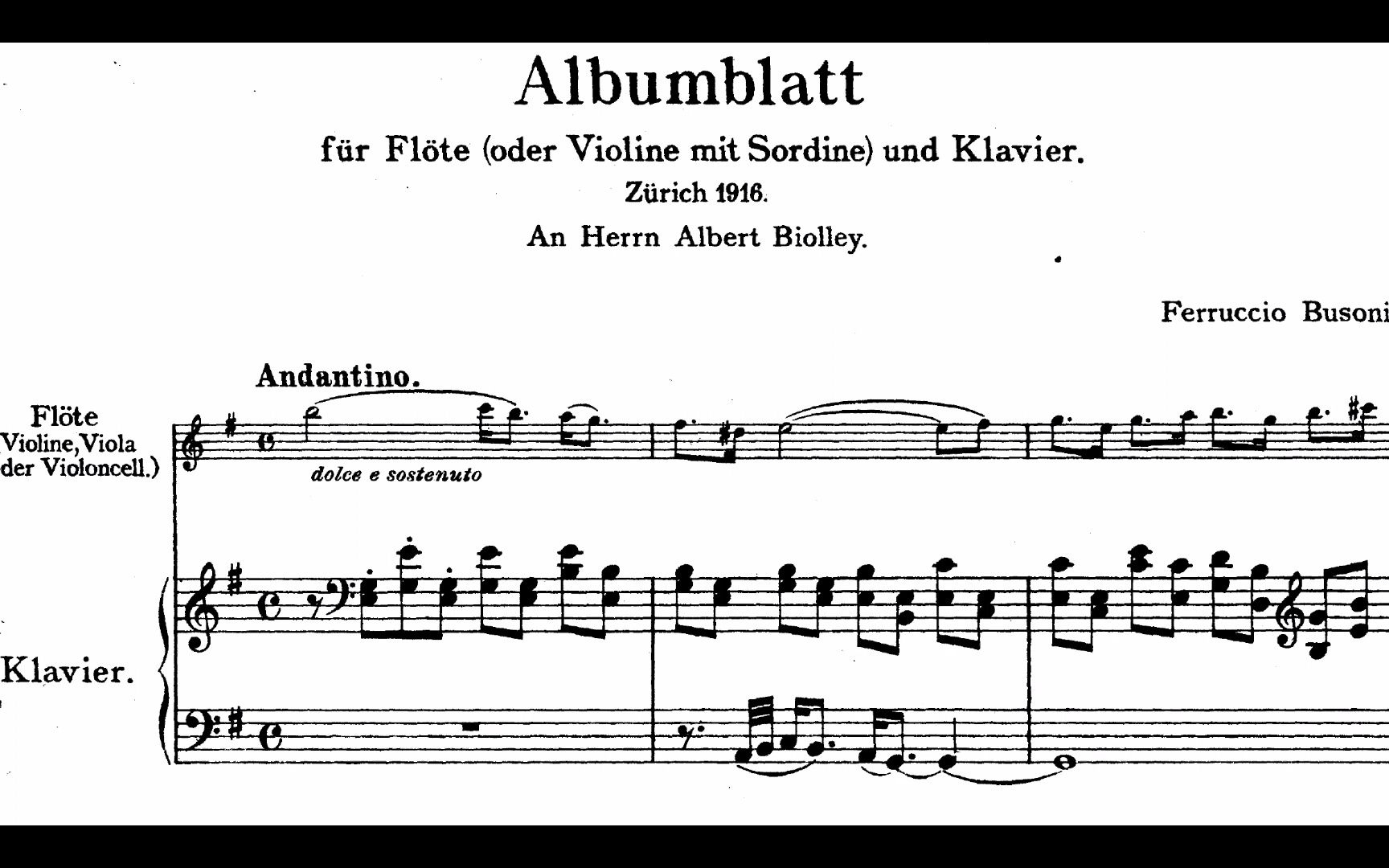 [图]布索尼 BV. 272 长笛和钢琴专辑 Busoni - Albumblatt for Flute and Piano, BV. 272