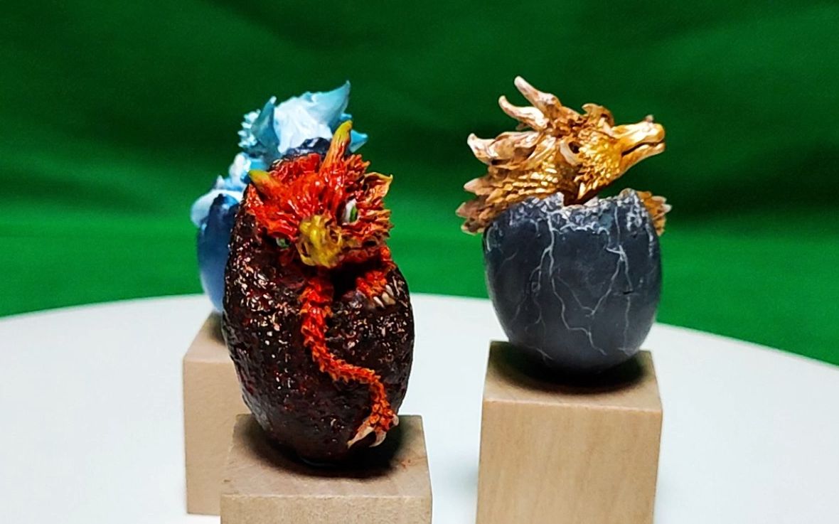 【gk涂装流程】三只可爱的小龙蛋