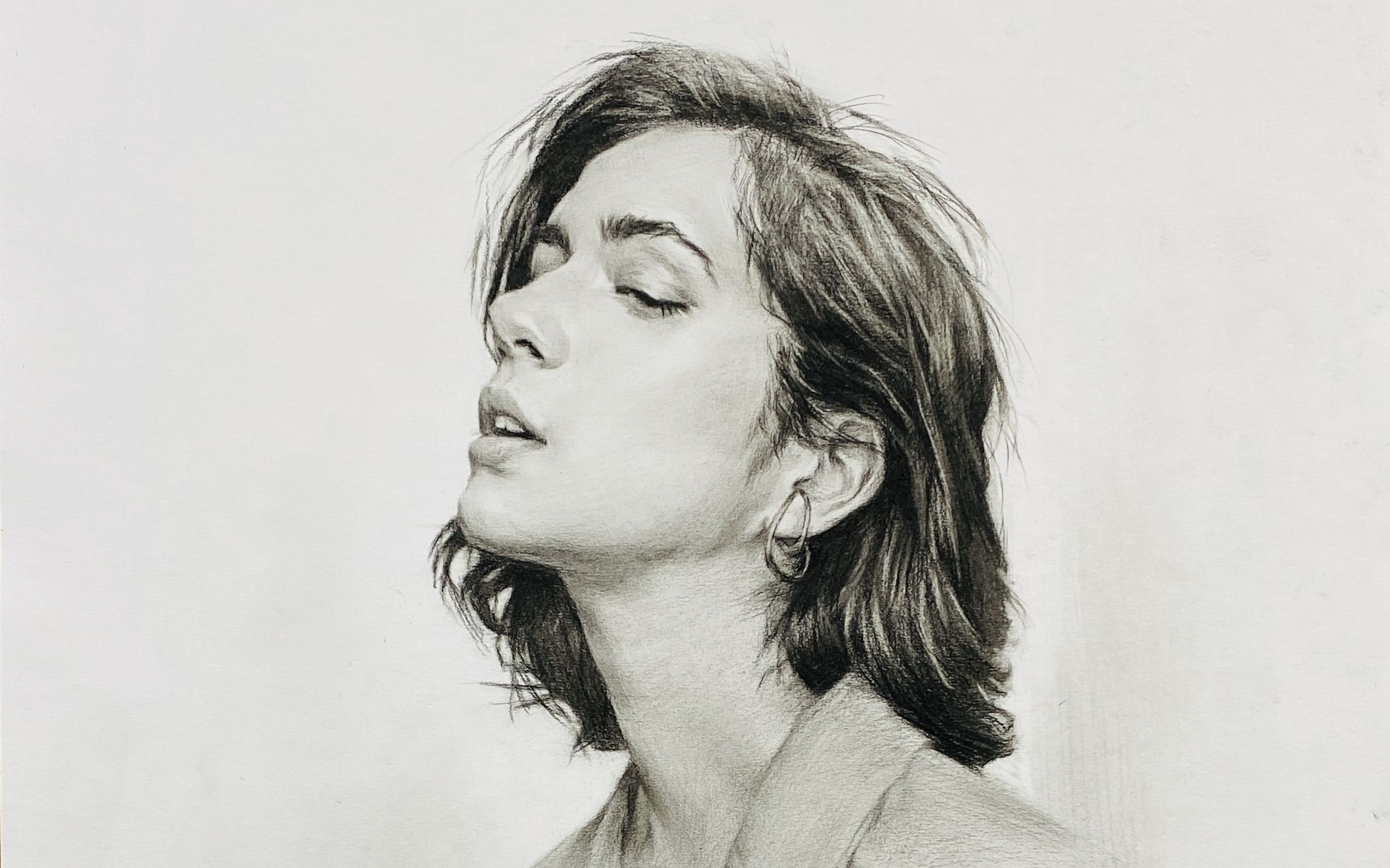 【素描】画一个眼神犀利的外国小姐姐-禾画画有关-禾画画有关-哔哩