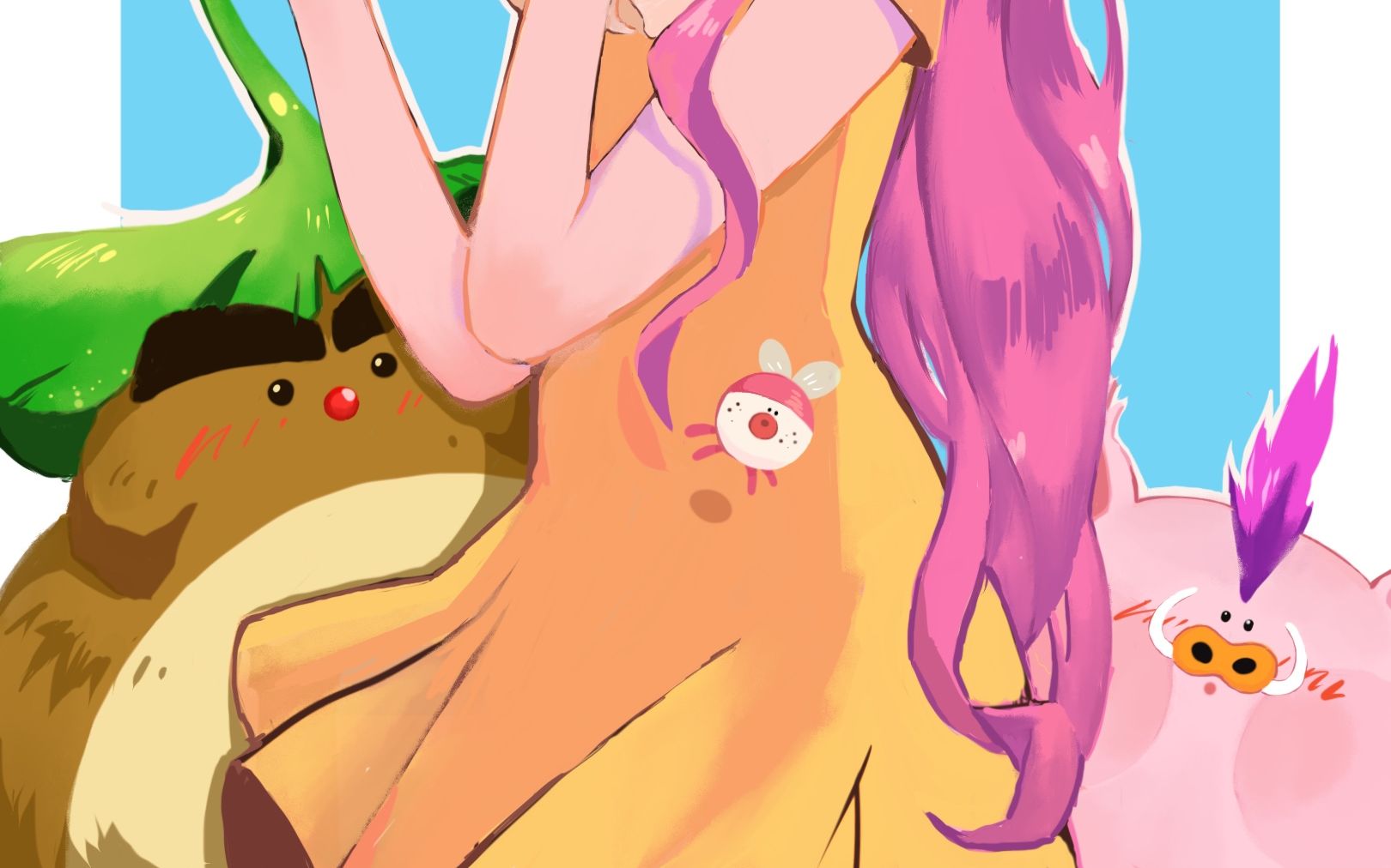 【ipad绘画】【瑶玲啊瑶玲】赖皮酥与瑶兰与顿顿猪_哔哩哔哩_bilibili