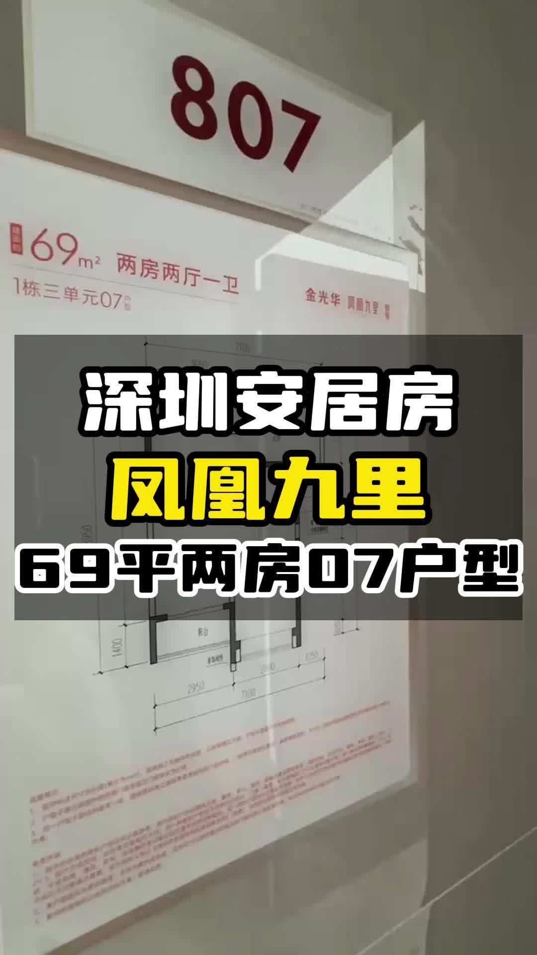 深圳安居房凤凰九里69平两房07户型哔哩哔哩bilibili