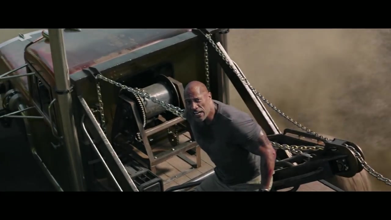 速度与激情:巨石强森与杰森斯坦森郭达/直升机坠毁片段特辑