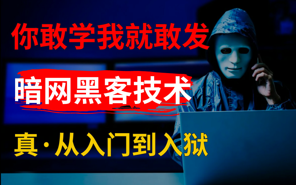 只要你敢学我就敢发!暗网黑客技术,从入门到入狱,全程干货无废话,零基础入门网络安全/渗透测试/漏洞挖掘/黑客攻防哔哩哔哩bilibili