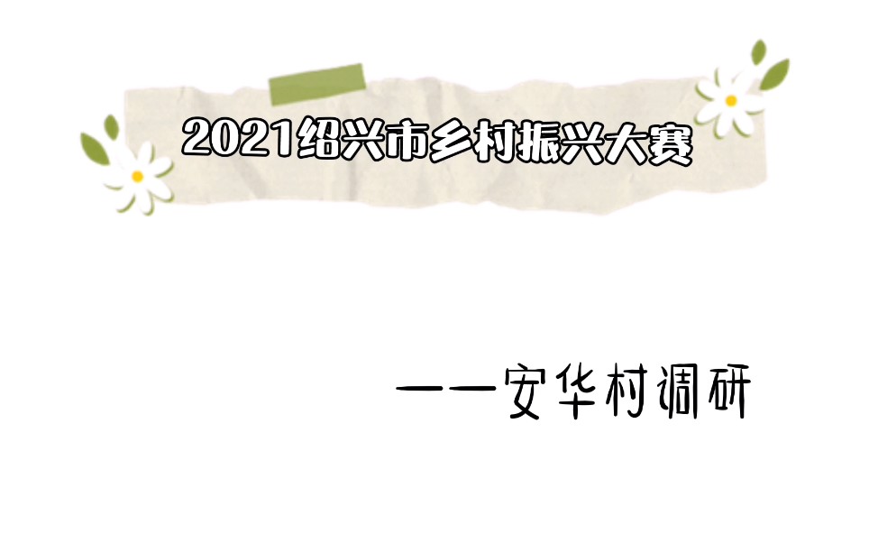 绍兴市乡村振兴——安华村调研哔哩哔哩bilibili