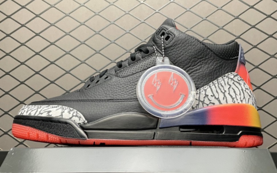 j balvin x air jordan 3 retro sp aj3乔3 彩虹笑脸!