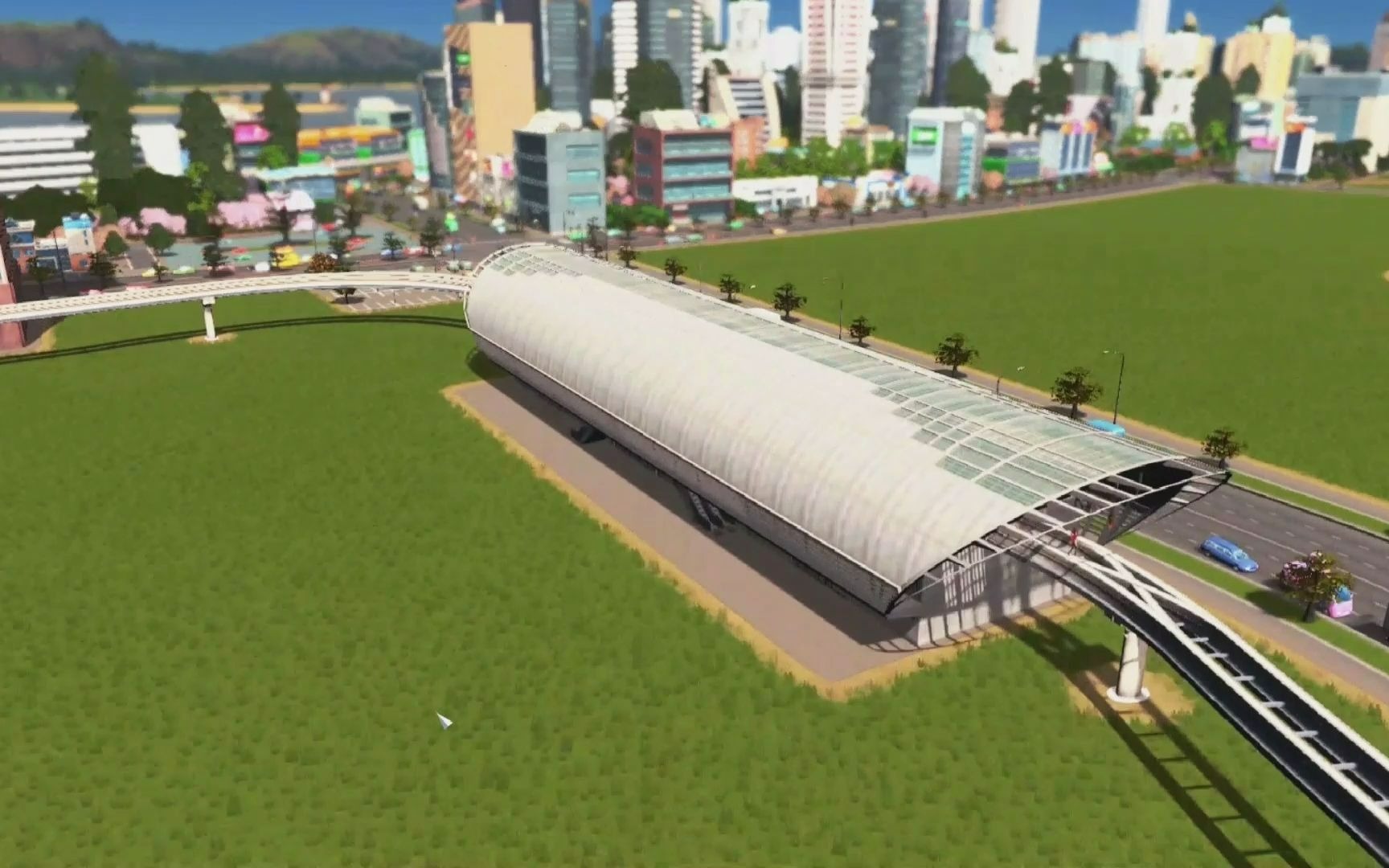 cities: skylines 城市天际线 - 单轨搭乘记 第一人视角