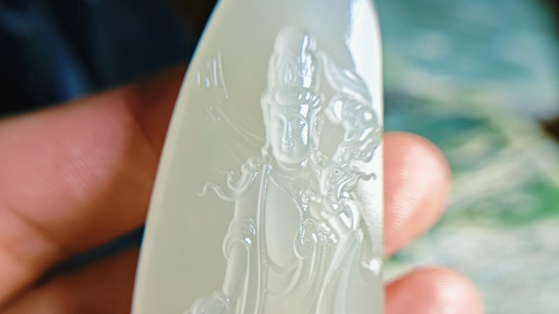 和田玉青海料,冰底观音