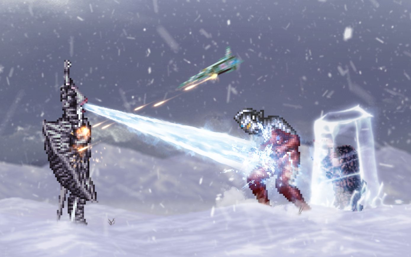 [mugen] 冻结怪兽甘达 人物制成 —— 零下一百四十度的对决!