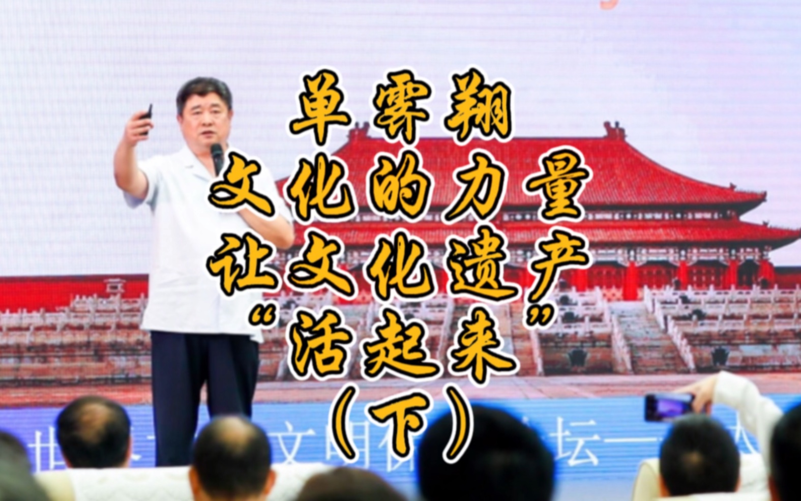 [图]（下)故宫里的故事！故宫博物院原院长单霁翔，主旨演讲《文化的力量——让文化遗产“活起来”》中国旅游产业博览会——文化旅游发展论坛