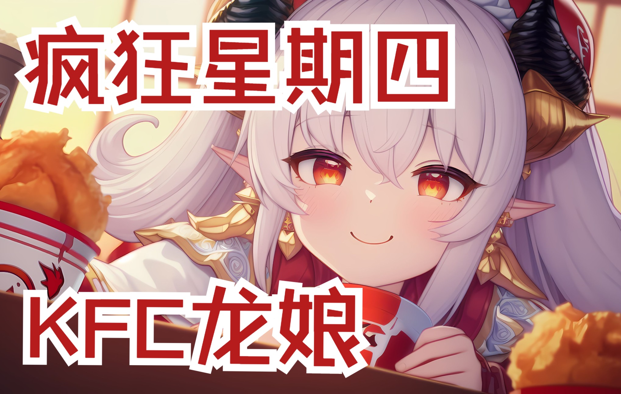 【Ai绘画】龙娘,但是肯德基疯狂星期四!竟然还有KFC大神龙娘?哔哩哔哩bilibili