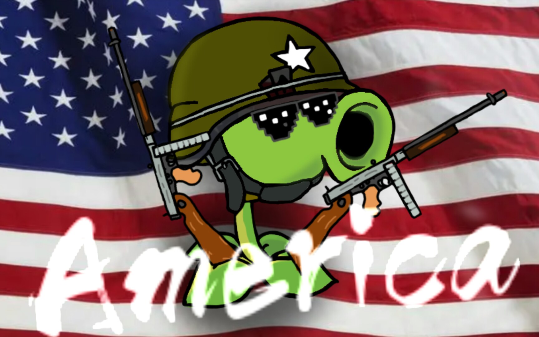 豌豆射手,但是二战美国(pvz 指绘)