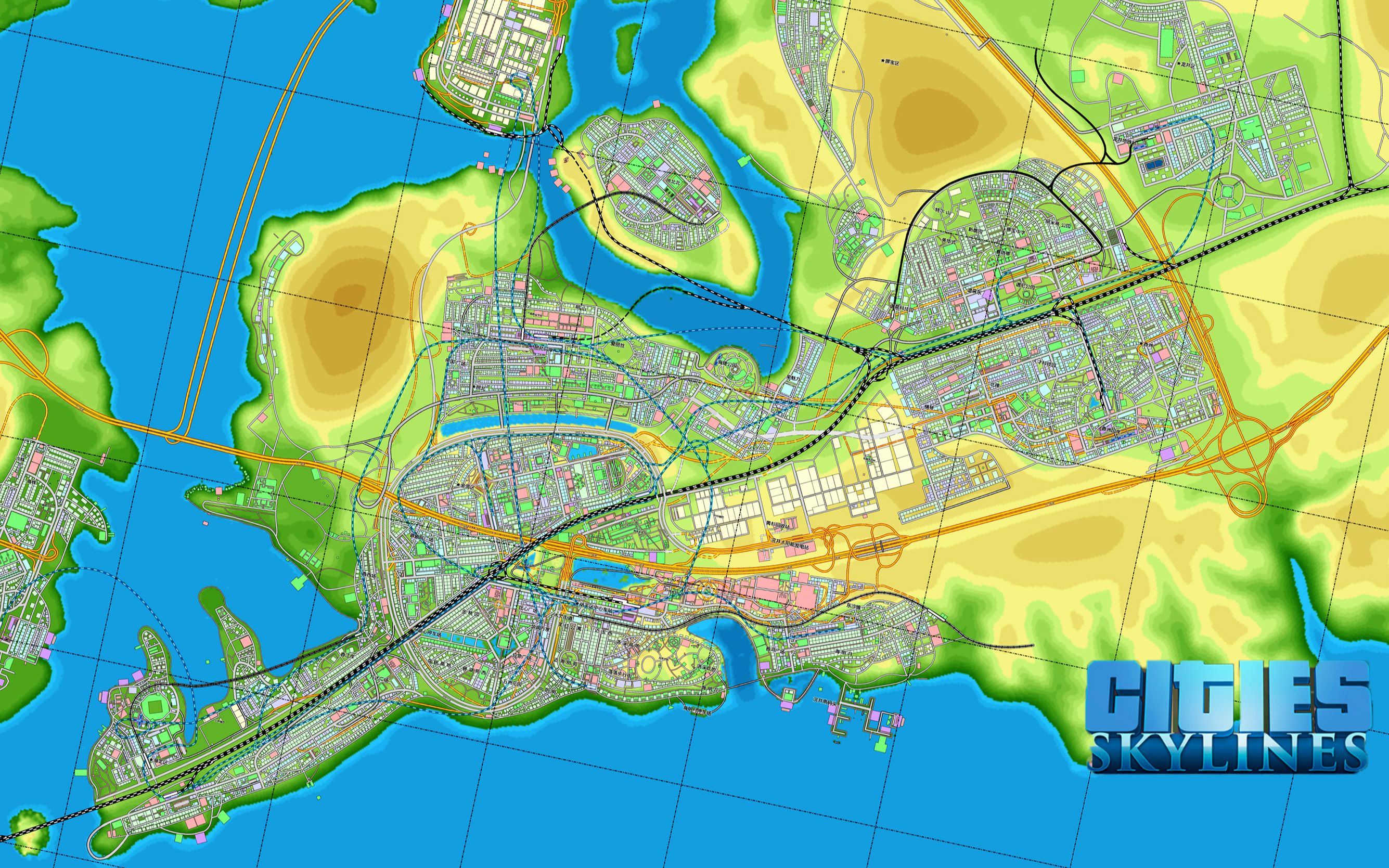 城市天际线地图编辑图片