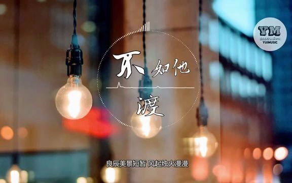 不如他  渡【 动态歌词 Lyrics】哔哩哔哩bilibili