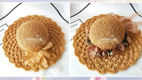 小毛团织品 禾の藤扇形花帽子编织教程高清完整版 哔哩哔哩 つロ干杯 Bilibili