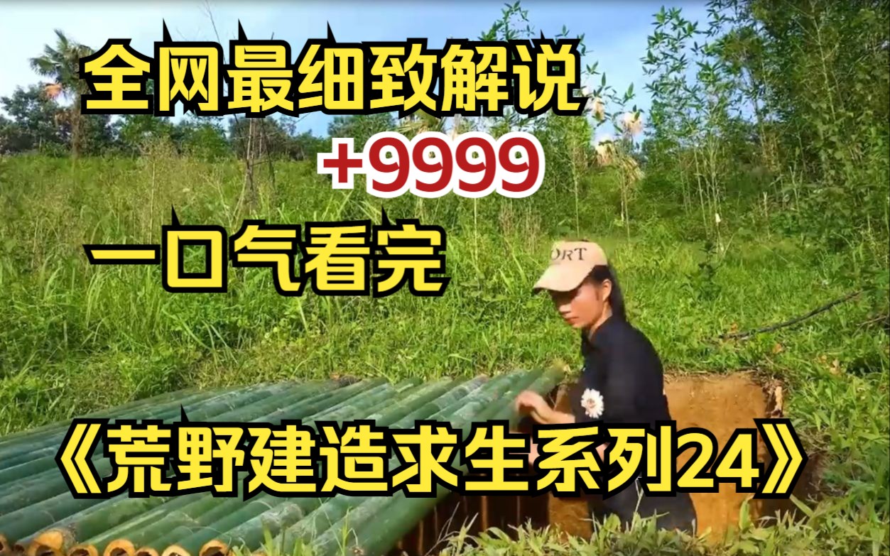 [图]【10小时】一口气看完《荒野建造求生系列24》9999部，看大神如何荒野变豪宅!助眠神视频，很少有人能坚持看完！