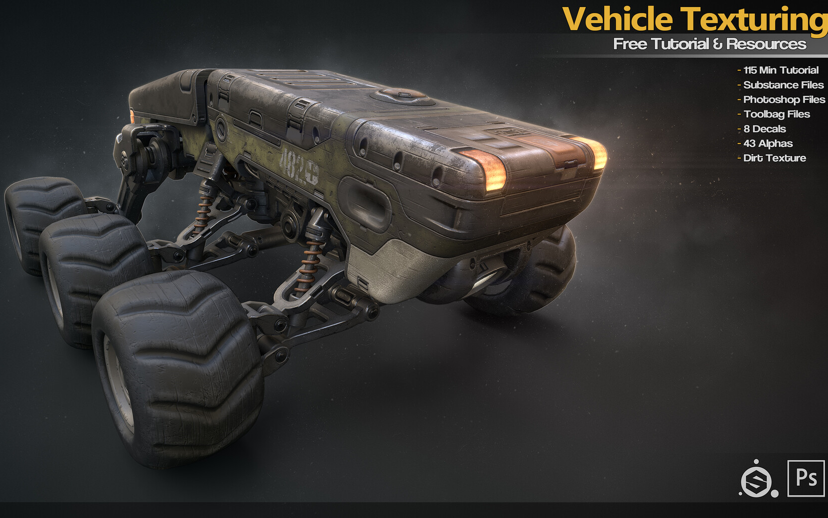科幻载具贴图教程texturingascifivehiclewithsubstancepainter