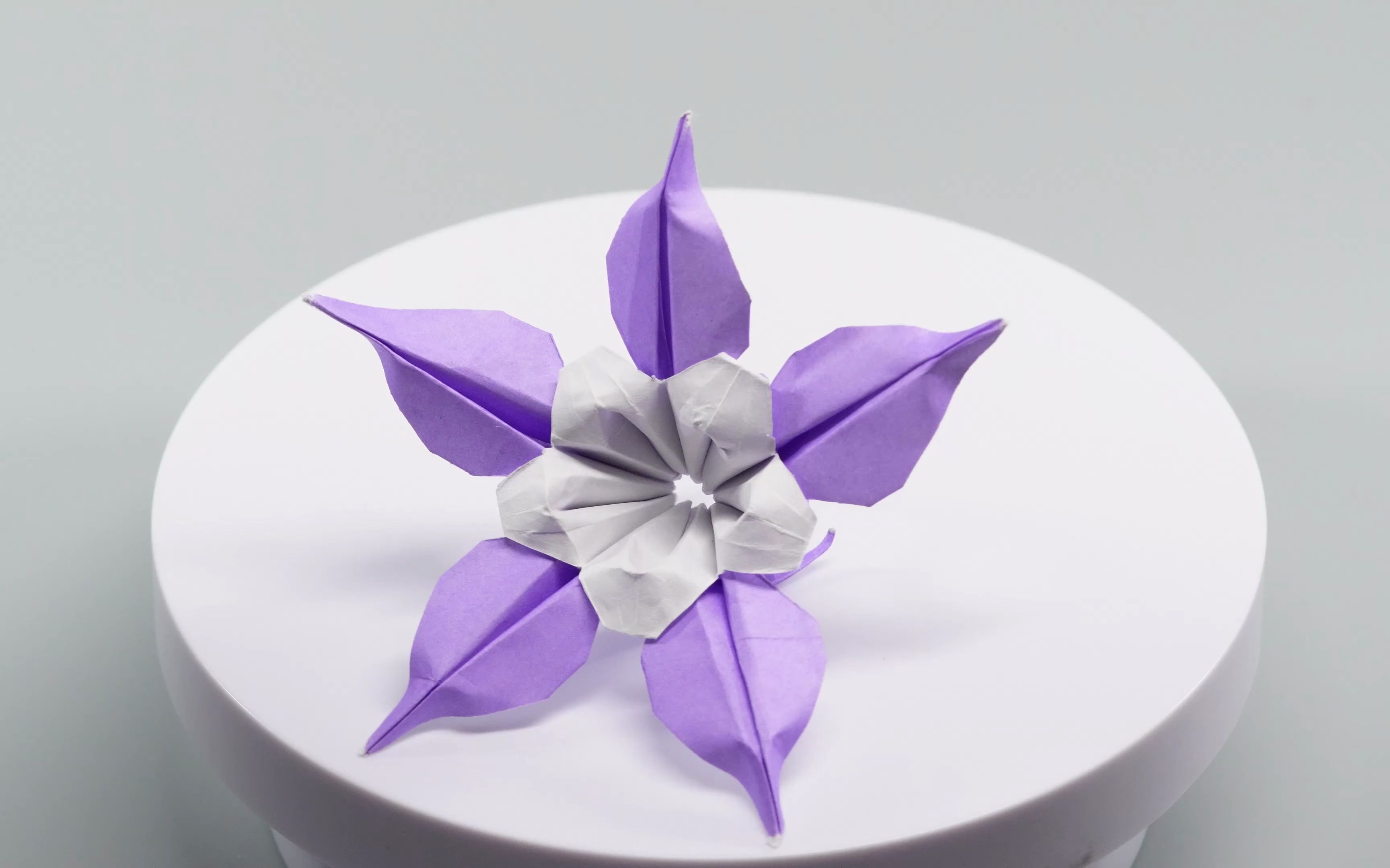 【Enter Origami World】耧斗花折纸教程Origami Columbine Flower By Unknown哔哩哔哩bilibili