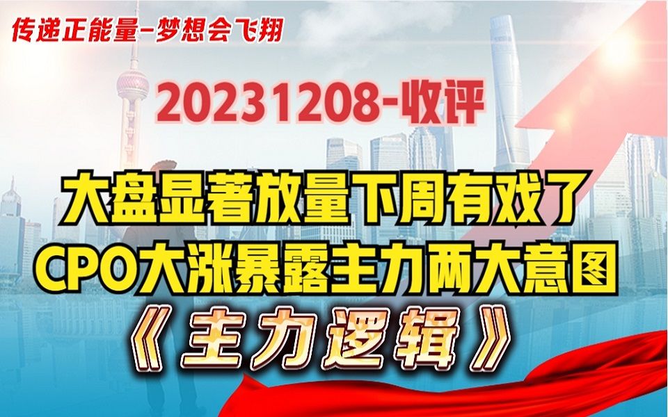 今日大盘显著放量,下周行情或超预期?CPO大涨暴露主力两大意图哔哩哔哩bilibili