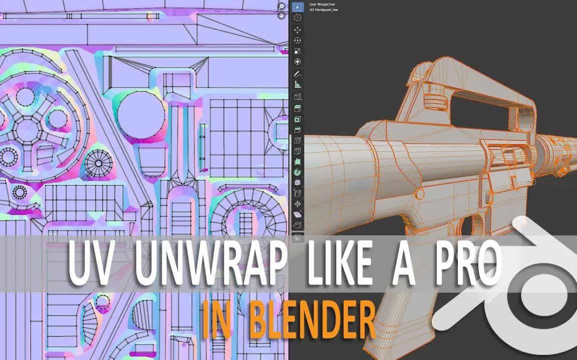 iBlender中文版插件 UV拆分大师入门 UV Unwrap Textools and UVPackmaster Blender 插件 教程哔哩哔哩bilibili