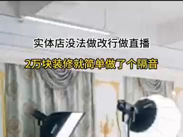 实体店没法做,改行做直播间,2万块装修就简单做了个隔音.哔哩哔哩bilibili