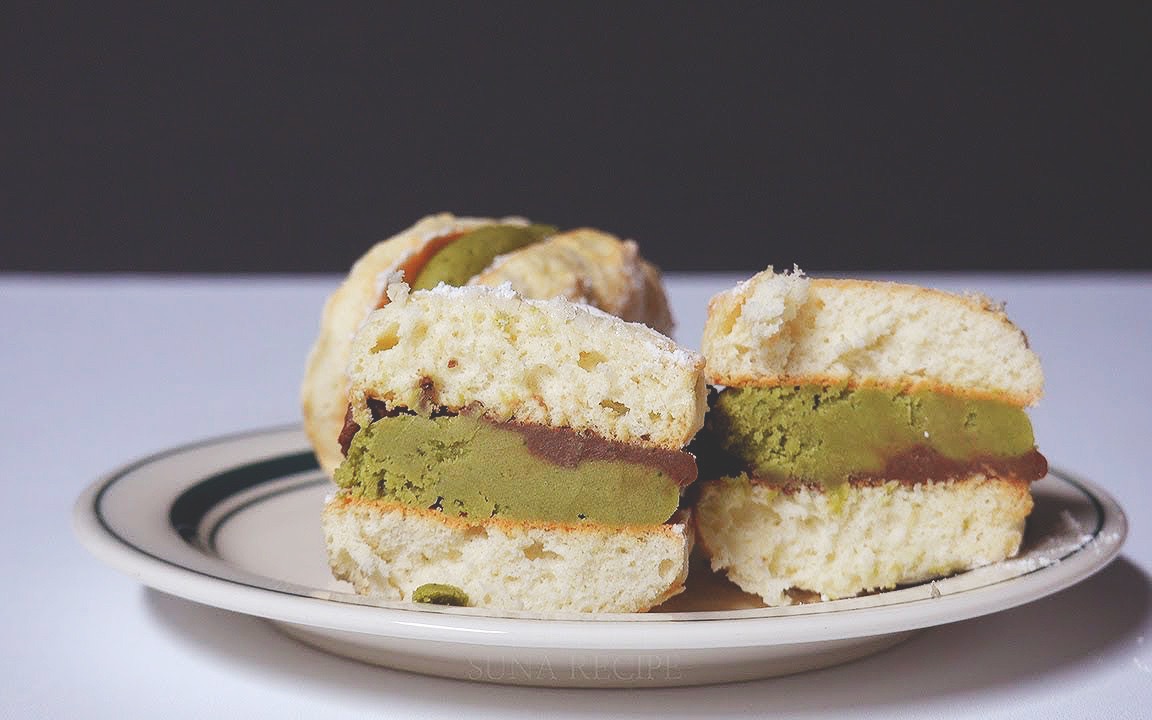 【suna】[中字]抹茶榛果巧克力酱达克瓦兹蛋糕 green tea nutella