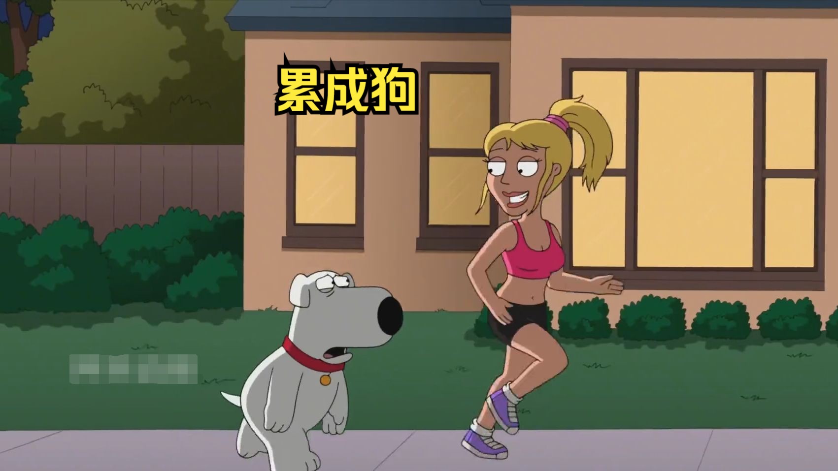 布莱恩为了撩妹跑步,被累成了一条狗