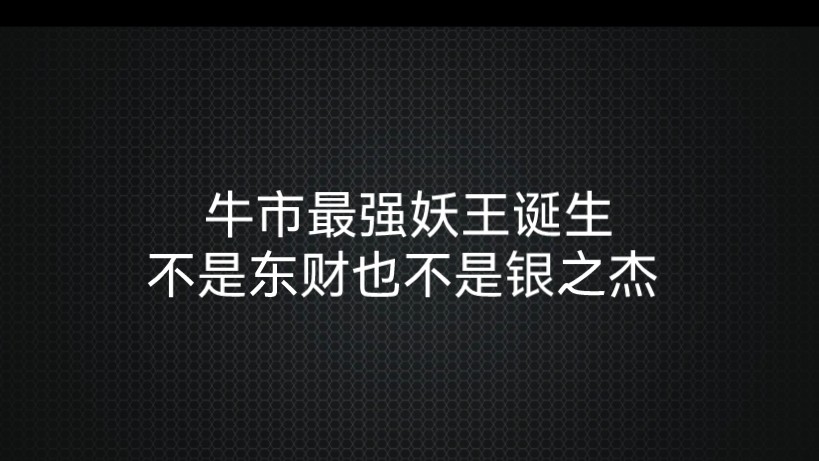 牛市最强妖王诞生,不是东财也不是银之杰哔哩哔哩bilibili