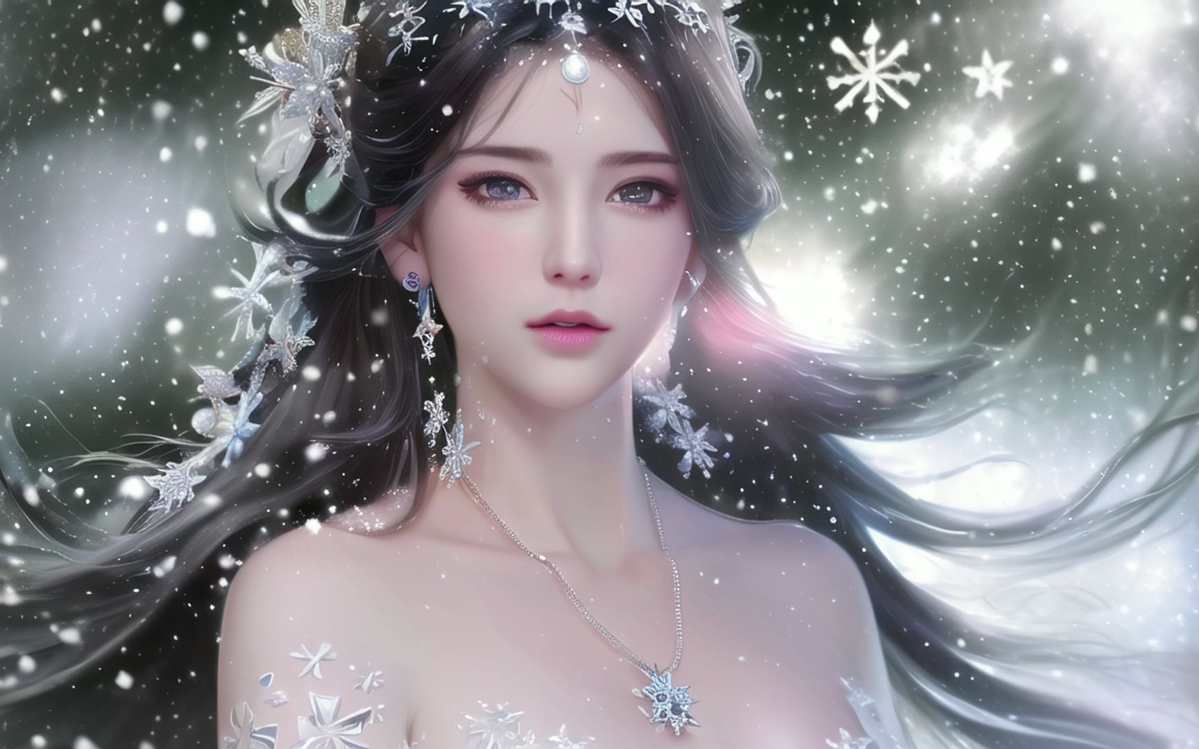 2.5d国风写实美女,4k壁纸