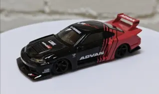 Download Video: MiniGT 649 尼桑 S15 SILVIA LB-Super Silhouette ADVAN 黑红