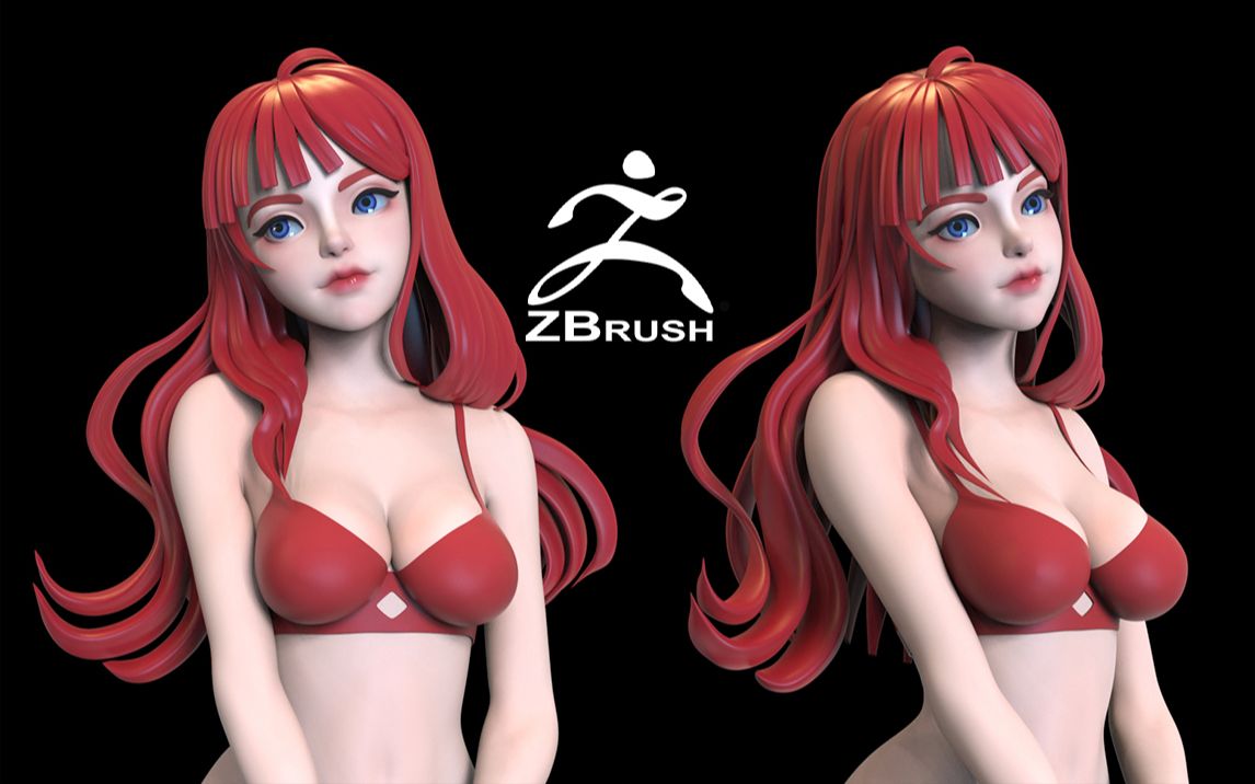 【3d】这车你能开多快?zbrush内衣美少女人物角色模型雕刻制作教程!