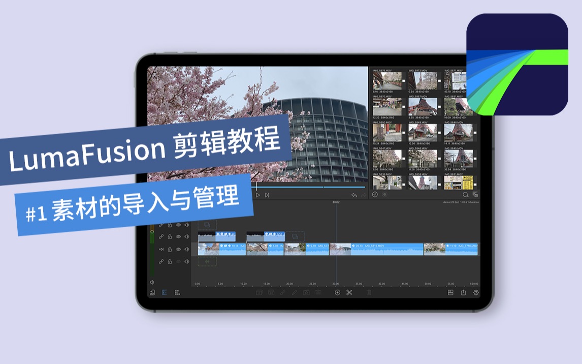 LumaFusion剪辑教程#1:素材的导入与管理 iPad上最好用的视频剪辑App哔哩哔哩bilibili