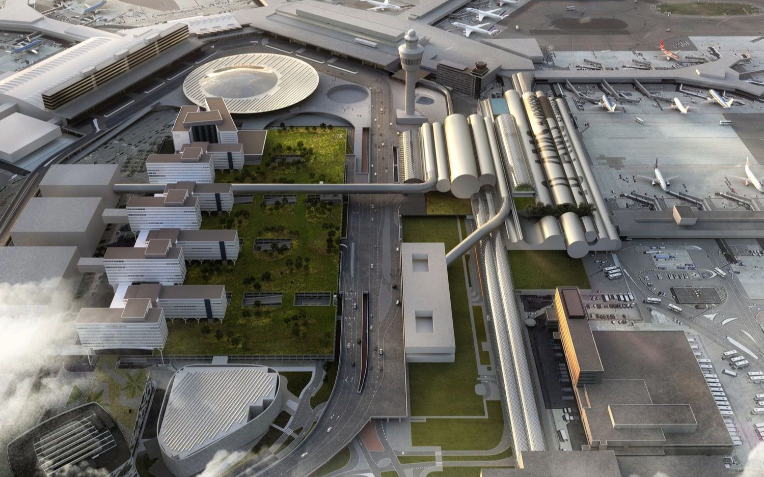 建筑设计策略演示大都会建筑事务所oma设计作品史基浦航站楼南