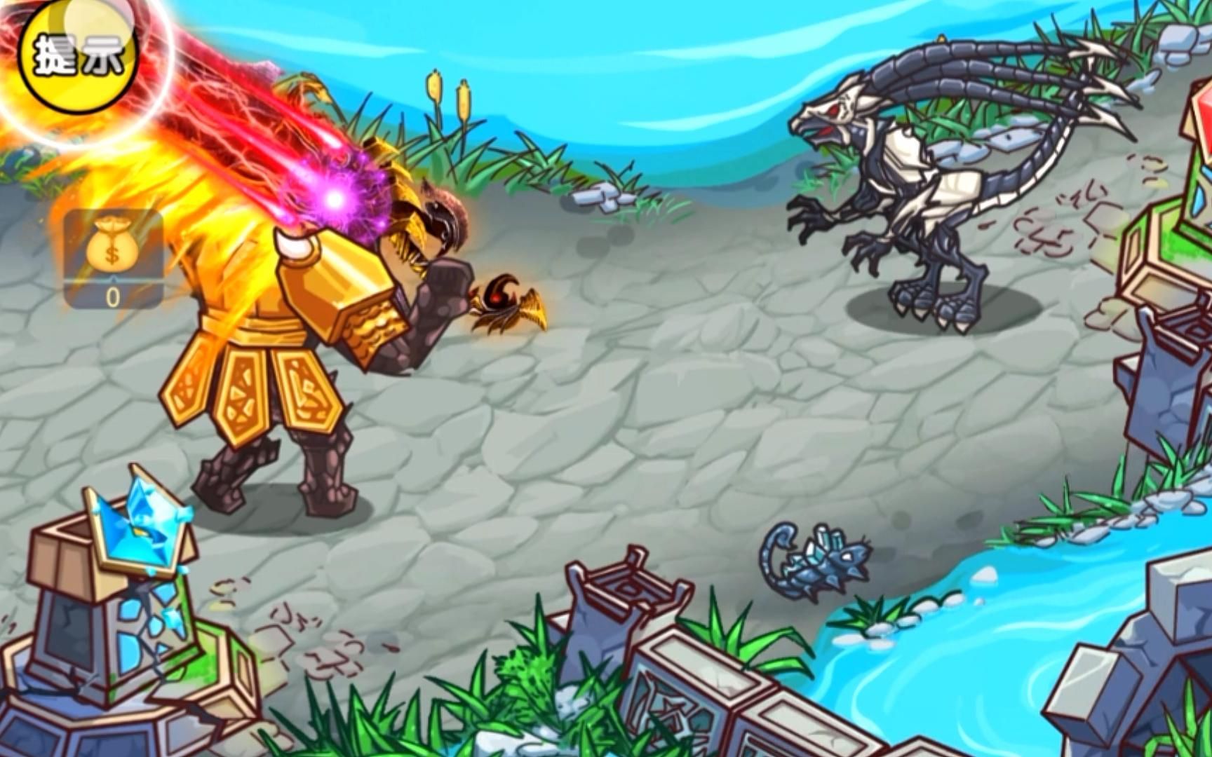 游戏《剧情梗传》如何帮助猛甲龙打败噬肉兽?_手机游戏热门视频