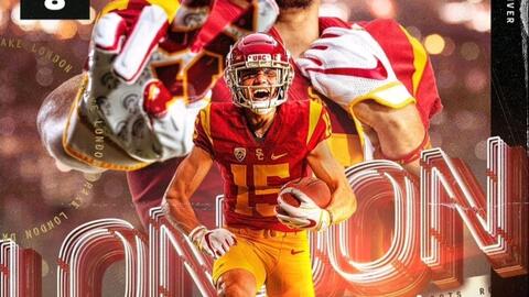 22年nfl选秀首轮第八顺位第一位选中的外接手 Drake London 德雷克 伦敦 哔哩哔哩